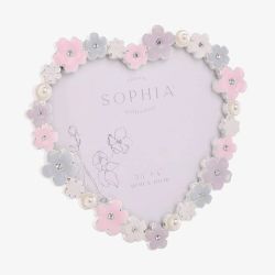 Sophia Pastel Daisy Heart 4X6 Photo Frame SP3582
