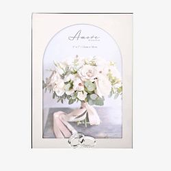 Amore Wedding Rings Arched 5X7 Photo Frame AM26657