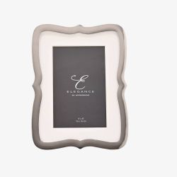 Wavy Edged 4x6 Silver Photo Frame FS79146
