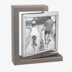Shudehill Dark Silver Spin 4x6 Photo Frame 326103
