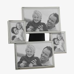 Silver Plated 4 Photo Collage Photo Frame 72004