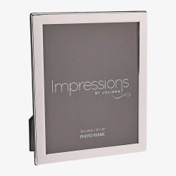Impressions Silver Plated Flat Edge 8x10 Inch Photo Frame 3621S