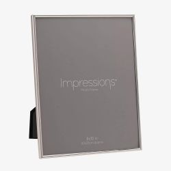 Impressions Silver Plated Thin Oblong 8x10 Inch Photo Frame 8159