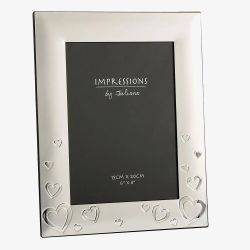 Impressions Juliana Silver Plated Hearts 6x8 Inch Photo Frame FS110168