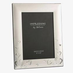 Impressions Juliana Silver Plated Hearts 8x10 Inch Photo Frame FS110180