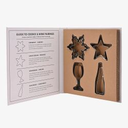 Festive Cookies & Wine Cutters Gift Set L6913