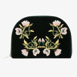 WOLF Zoe Forest Green Floral Portfolio Jewellery Box 393412