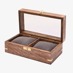 Harvey Makin Wooden Duo Watch Box HM2731