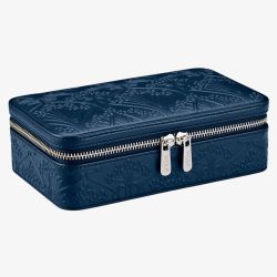 WOLF X Liberty Med Navy Jewellery Zip Case 381217