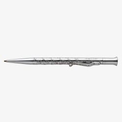 Yard O Led Perfecta Victorian Sterling Silver Patterned Ballpoint Pen 941312