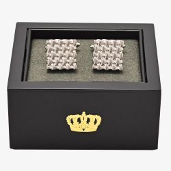 Harvey Makin Silver Chain Square Cufflinks HM2381