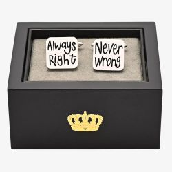 Harvey Makin Always Right Never Wrong Cufflinks HM2385