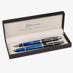 Stratton Rollerball & Ballpoint Pen Set - Blue & Black ST1002