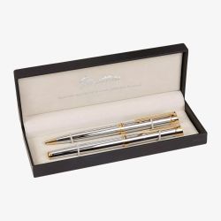 Stratton Rollerball & Ballpoint Pen Set - Silver & Gold ST1004
