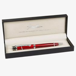 Stratton Red Patterned Ballpoint Pen ST1019