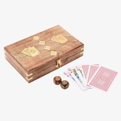 Harvey Makin Cards & Dice Wooden Games Gift Set HM1992