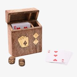 Harvey Makin Wooden Playing Card Box Gift Set HM1997