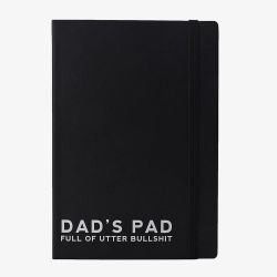 Dads Pad Black Faux Leather Notebook WD112