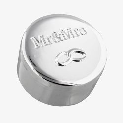 Silver Plated Mr & Mrs Ring Box Jewellery Box WG763