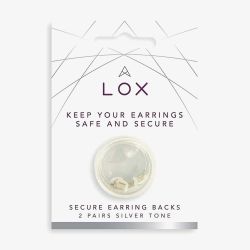Connoisseurs Lox Silver Tone Earring Backs LOX 2SDP