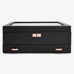 WOLF Axis Copper 10 Piece Watch Box With Drawer 488216