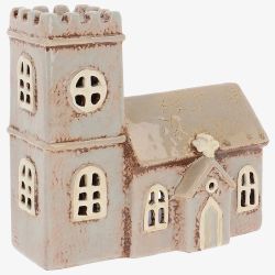 Village Pottery Norman Church Tealight Candle Holder 335550