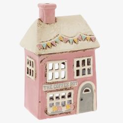 Village Pottery Coffee Shop Tealight Candle Holder 360136