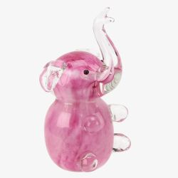 Sophia Objets D'Art Pink Elephant Glass Figurine 60508