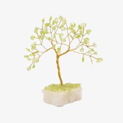 Miniature Peridot Gemstone Tree Ornament SP3311