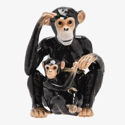 Treasured Trinkets Chimpanzee And Baby Trinket Box 15789