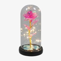Radiant Rose LED Dome Pink Large Ornament 345686