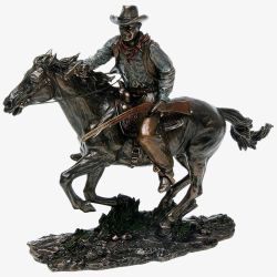 Bronze Cowboy Riding Figurine 70117