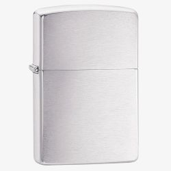 Zippo Brush Finish Chrome Lighter 200-020274