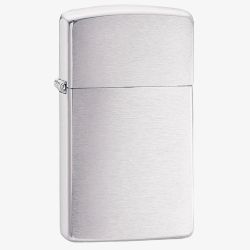 Zippo Slim Brushed Chrome Lighter 1600-000408
