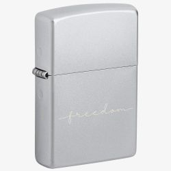 Zippo Freedom Satin Chrome Lighter 46358