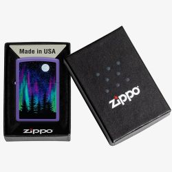 Zippo Matte Purple Northen Lights Lighter 48565