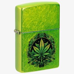 Zippo Green Leaf Design Lighter 46673