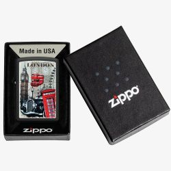 Zippo Matte Black London Design Lighter 46078