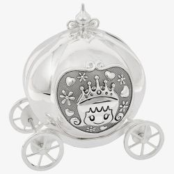 Silver Plated Pumpkin Princess Money Box 201658