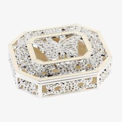Silver Butterfly Trinket Box 14138