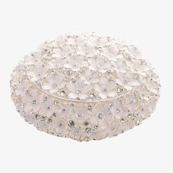 Classic White Open Work Daisy Trinket Box SP3579