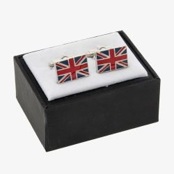 Equilibrium Silver Plated Union Jack Cufflinks 329570