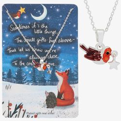 Silver Pendant 'Little Things' Robin Pendant Necklace 364330