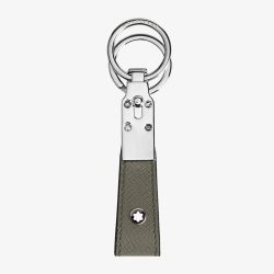 Montblanc Sartorial Grey Leather Loop Key Fob Keyring 199387