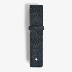 Montblanc Sartorial Tweed Blue Leather Pen Pouch 220352