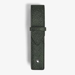 Montblanc Sartorial Tweed Green Leather Pen Pouch 220353