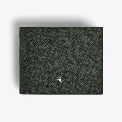 Montblanc Sartorial Tweed Khaki Leather 6CC Wallet 220385