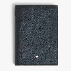 Montblanc Sartorial Tweed Blue Leather Passport Holder 220433
