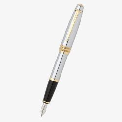 Cross Bailey Medalist Stainless Steel Medium Nib Fountain Pen AT0456-6MS