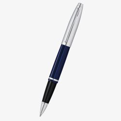 Cross Calais Chrome & Blue Lacquer Rollerball Pen AT0115-3